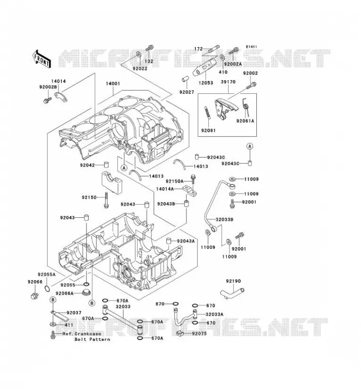 CRANKCASE(S) Kawasaki MOTOS 1000 2000 1000GTR  ZG1000-A15