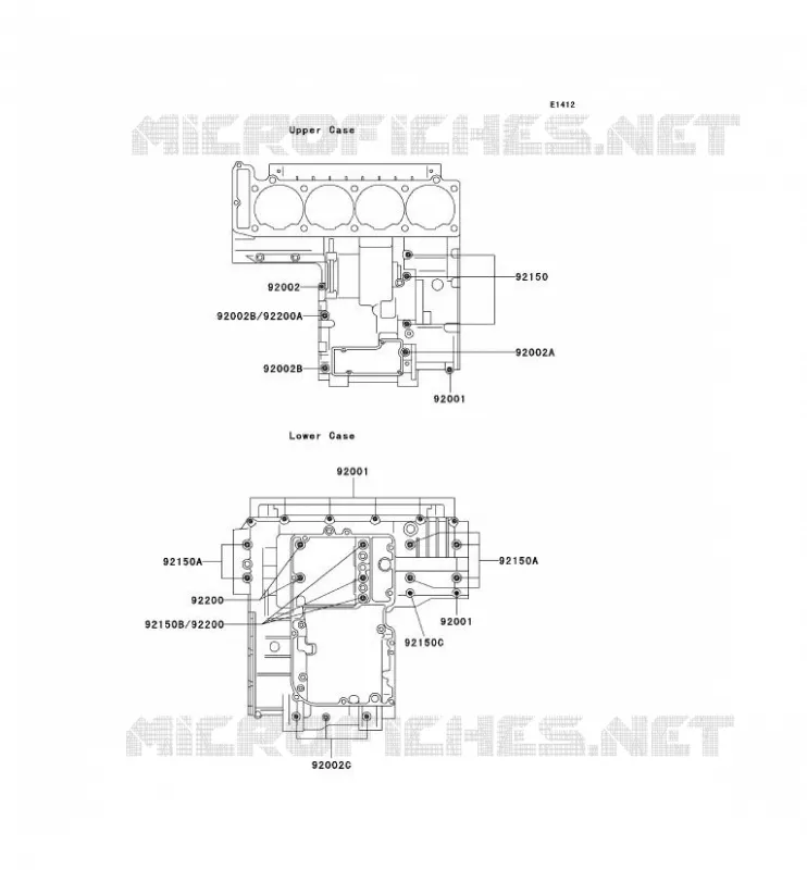 CRANKCASE BOLT Kawasaki MOTOS 1000 2000 1000GTR  ZG1000-A15