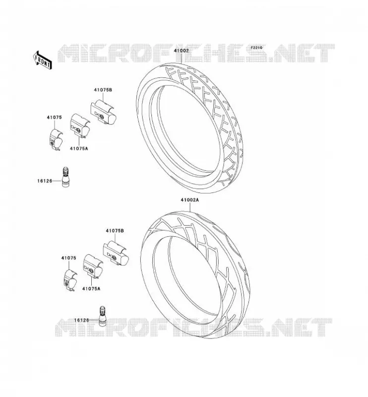 TIRES Kawasaki MOTOS 1000 2000 1000GTR  ZG1000-A15