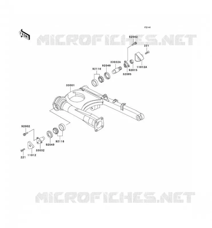 SWINGARM Kawasaki MOTOS 1000 2001 1000GTR  ZG1000-A16