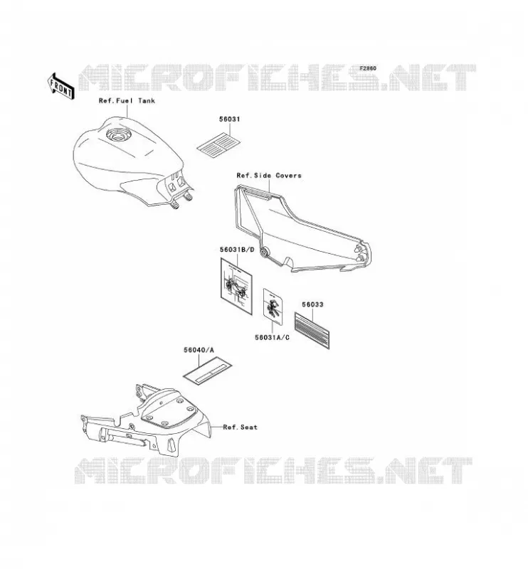 LABELS Kawasaki MOTOS 1000 2002 1000GTR  ZG1000-A17