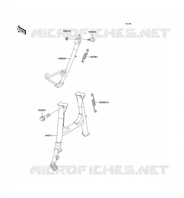 STAND Kawasaki MOTOS 1000 2002 1000GTR  ZG1000-A17