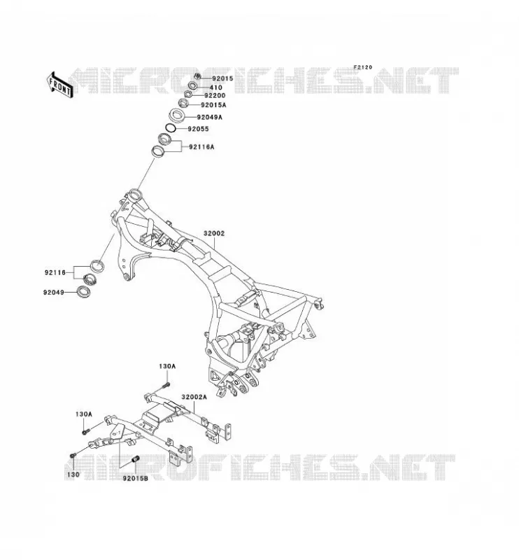 CHASSIS Kawasaki MOTOS 1000 2003 1000GTR  ZG1000-A18