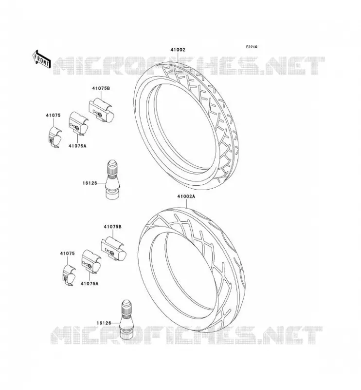 TIRES Kawasaki MOTOS 1000 2003 1000GTR  ZG1000-A18