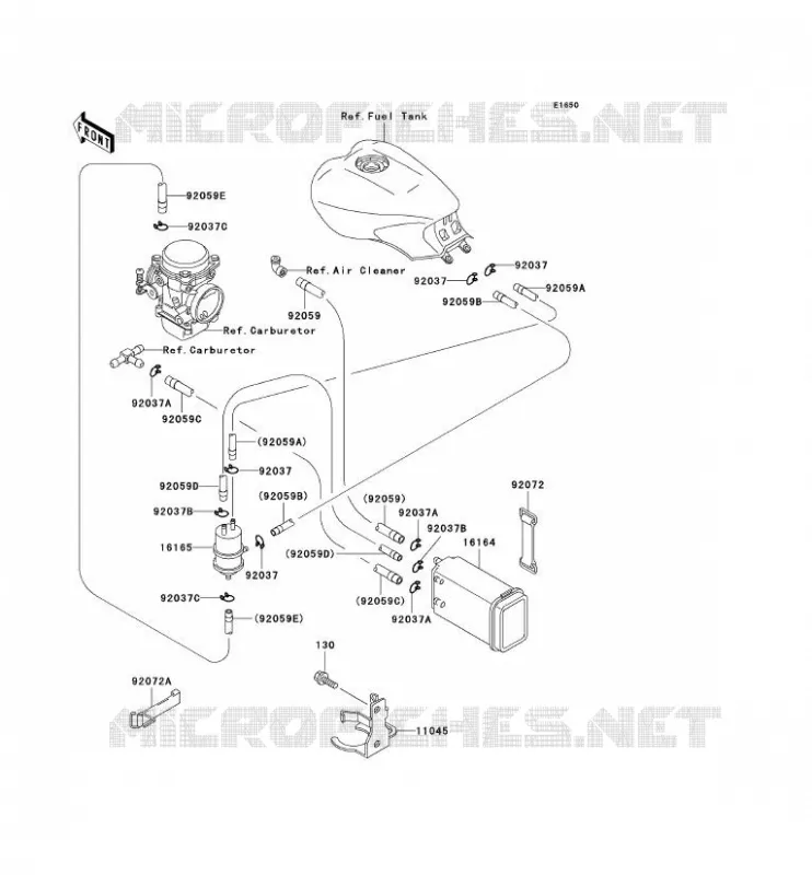 FUEL EVAPORATION SYSTEM(CA) Kawasaki MOTOS 1000 2003 1000GTR  ZG1000-A18
