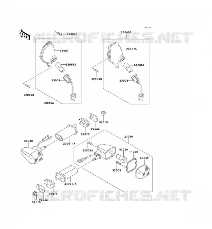 INDICATORS Kawasaki MOTOS 1000 2003 1000GTR  ZG1000-A18