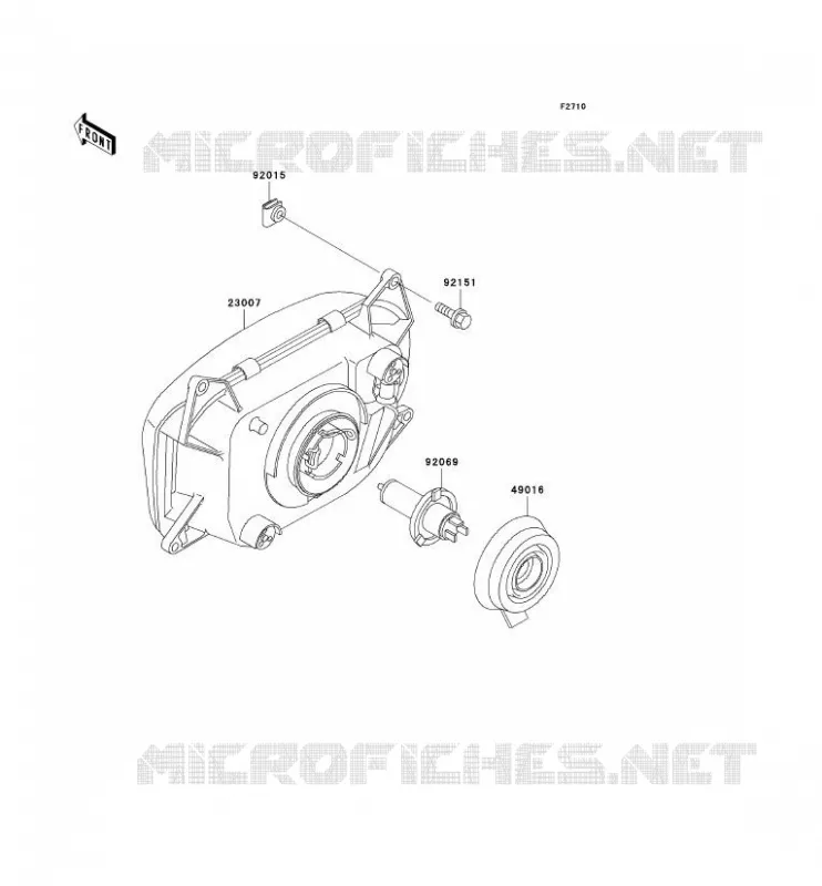 LENS(S) Kawasaki MOTOS 1000 2003 1000GTR  ZG1000-A18
