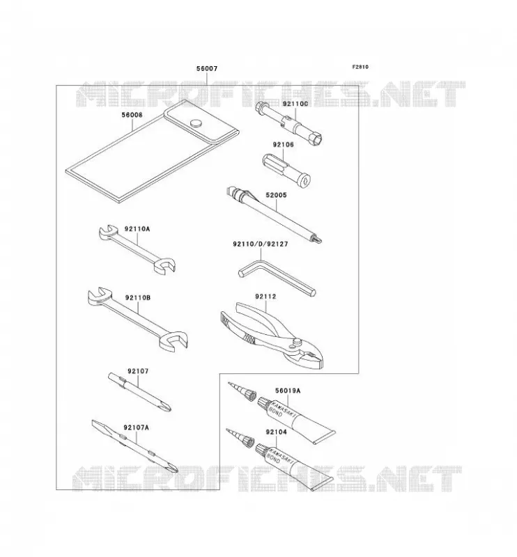 TOOL Kawasaki MOTOS 1000 2003 1000GTR  ZG1000-A18