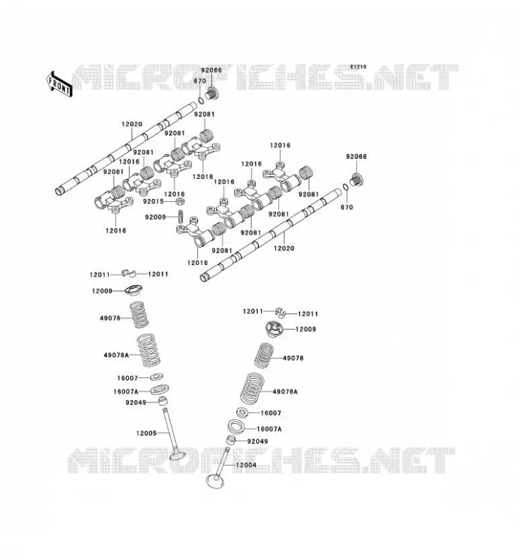 VALVE Kawasaki MOTOS 1000 2003 1000GTR  ZG1000-A18