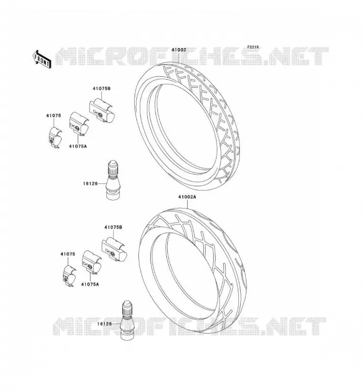 TIRES Kawasaki MOTOS 1000 2004 1000GTR  ZG1000-A19