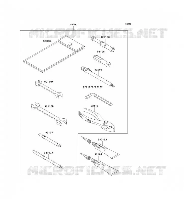 TOOL Kawasaki MOTOS 1000 2004 1000GTR  ZG1000-A19