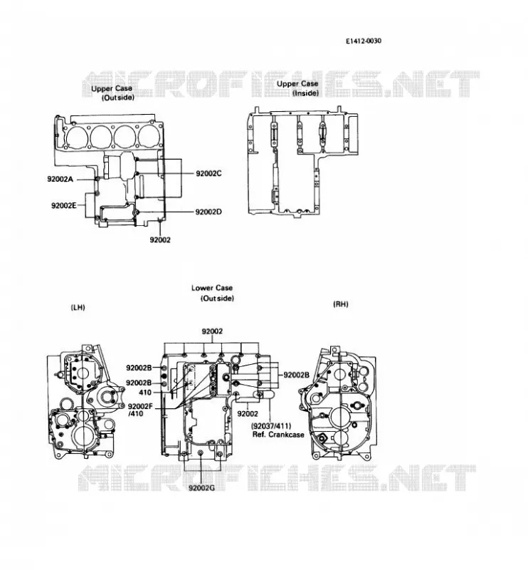 CRANKCASE BOLT Kawasaki MOTOS 1000 1987 1000GTR  ZG1000-A2