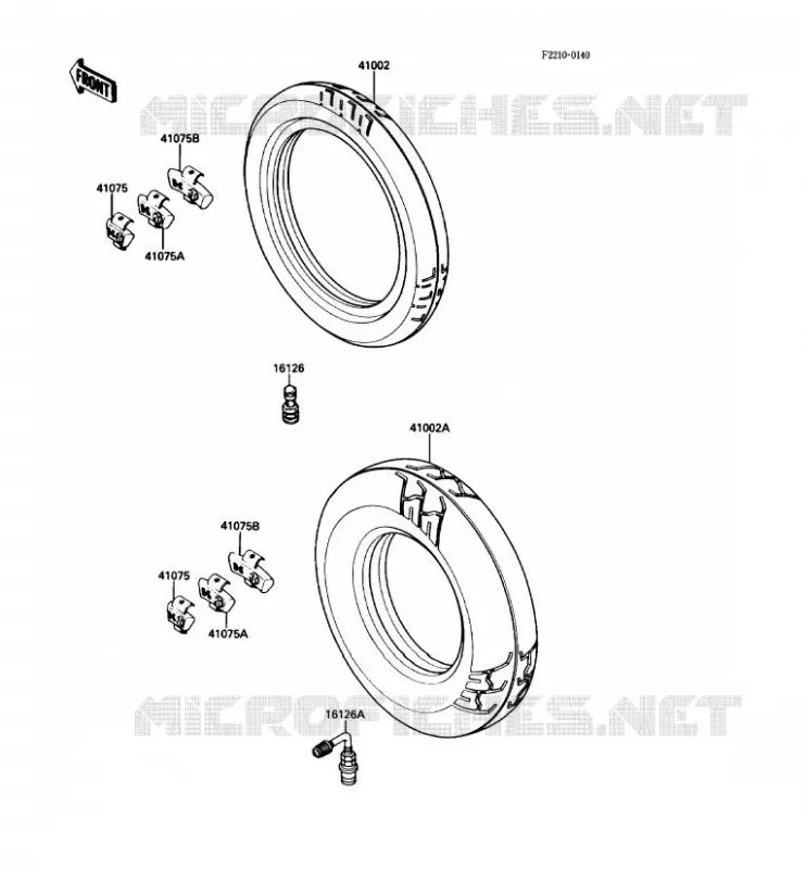 TIRES Kawasaki MOTOS 1000 1987 1000GTR  ZG1000-A2