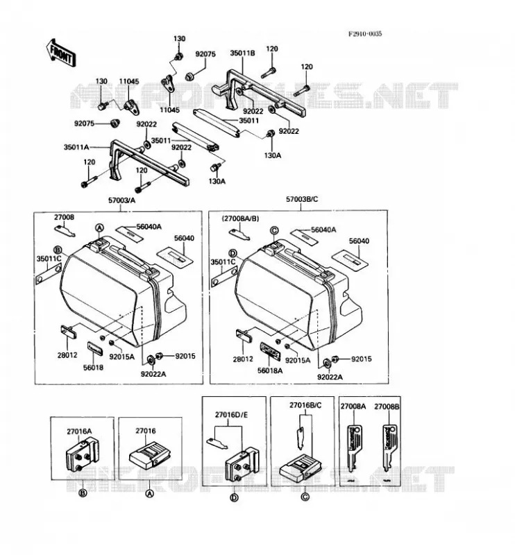 ACCESSORY Kawasaki MOTOS 1000 1987 1000GTR  ZG1000-A2