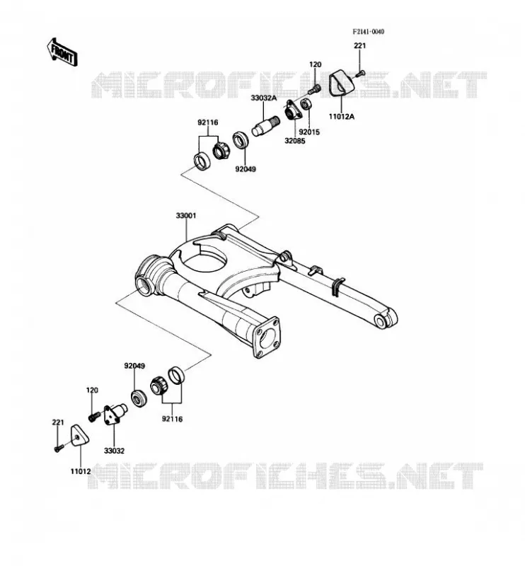 SWINGARM Kawasaki MOTOS 1000 1988 1000GTR  ZG1000-A3
