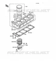 CYLINDER   PISTON  voor Kawasaki 1000GTR 1988
