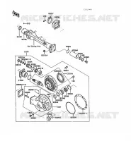 DRIVE SHAFT   FINAL GEAR voor Kawasaki 1000GTR 1988