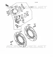 FRONT BRAKE voor Kawasaki 1000GTR 1988