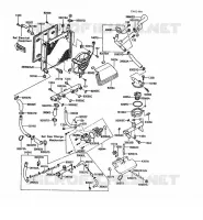 RADIATOR voor Kawasaki 1000GTR 1988