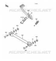 BRAKE PEDAL voor Kawasaki 1000GTR 1989