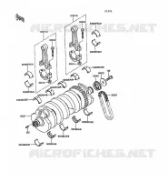 CRANKSHAFT voor Kawasaki 1000GTR 1989