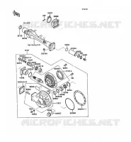 DRIVE SHAFT   FINAL GEAR voor Kawasaki 1000GTR 1989