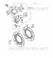 FRONT CALIPER voor Kawasaki 1000GTR 1989