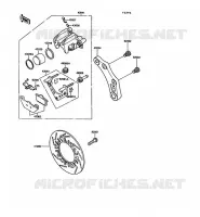 REAR BRAKE CALIPER voor Kawasaki 1000GTR 1989