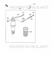 SUSPENSION   SHOCK ABSORBER voor Kawasaki 1000GTR 1989