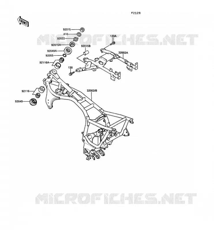 CHASSIS Kawasaki MOTOS 1000 1989 1000GTR  ZG1000-A4