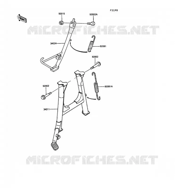 STAND Kawasaki MOTOS 1000 1989 1000GTR  ZG1000-A4