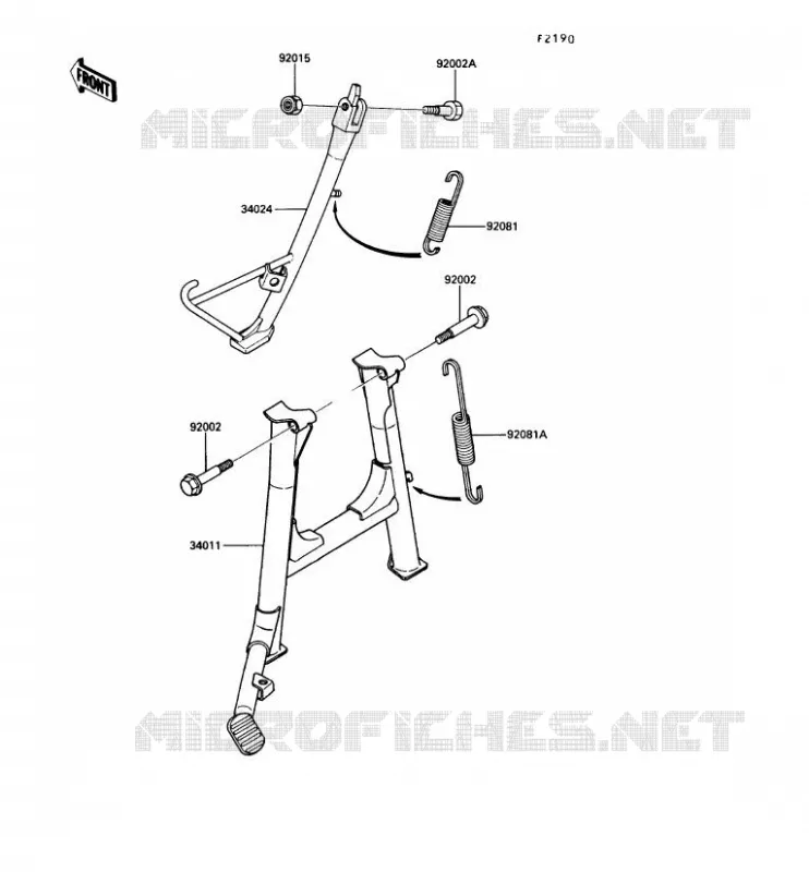 STAND Kawasaki MOTOS 1000 1990 1000GTR  ZG1000-A5