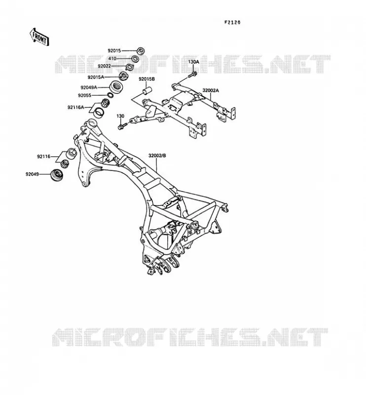 CHASSIS Kawasaki MOTOS 1000 1990 1000GTR  ZG1000-A5