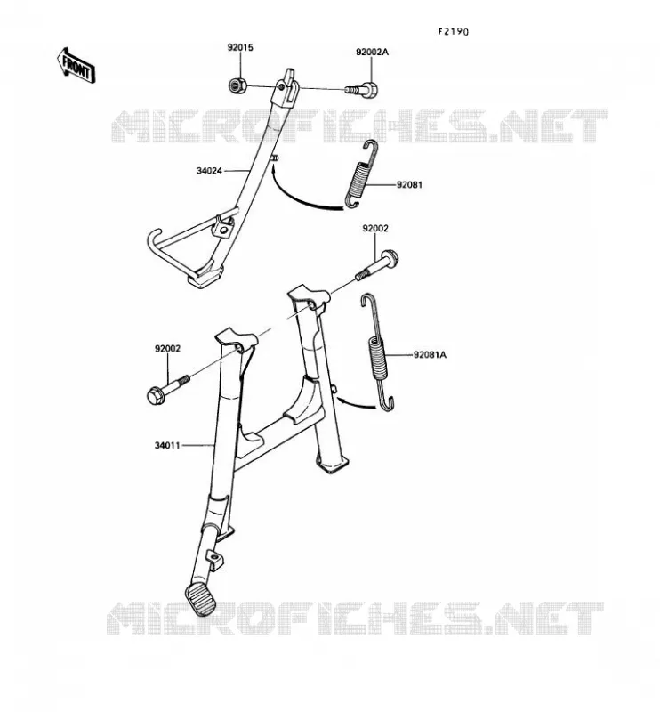 STAND Kawasaki MOTOS 1000 1991 1000GTR  ZG1000-A6