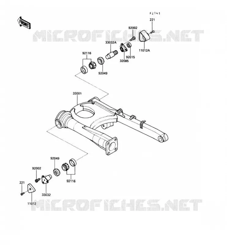 SWINGARM Kawasaki MOTOS 1000 1991 1000GTR  ZG1000-A6