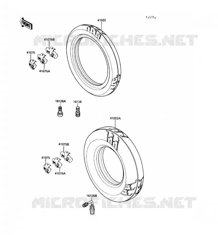 TIRES Kawasaki MOTOS 1000 1991 1000GTR  ZG1000-A6