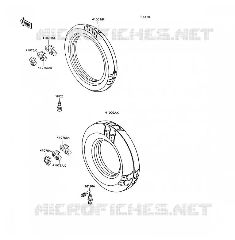 TIRES Kawasaki MOTOS 1000 1992 1000GTR  ZG1000-A7