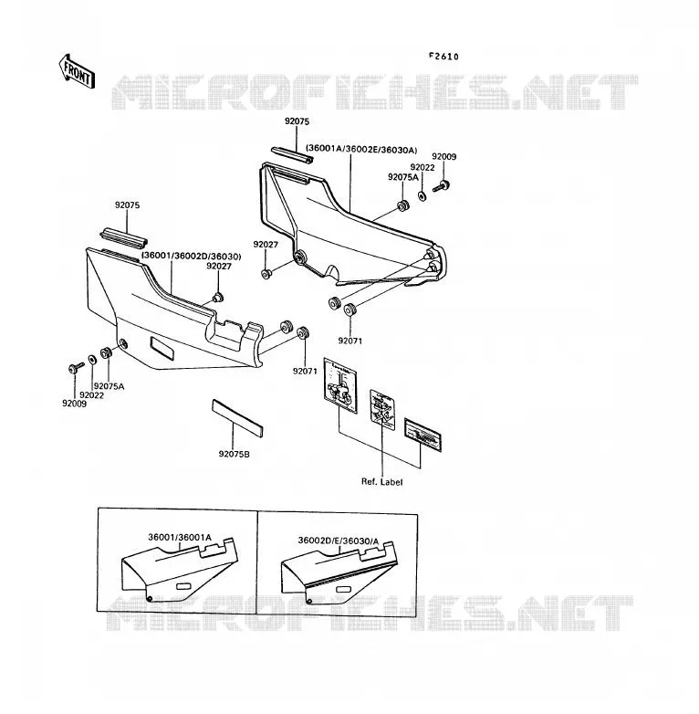 SIDE COWLING Kawasaki MOTOS 1000 1992 1000GTR  ZG1000-A7