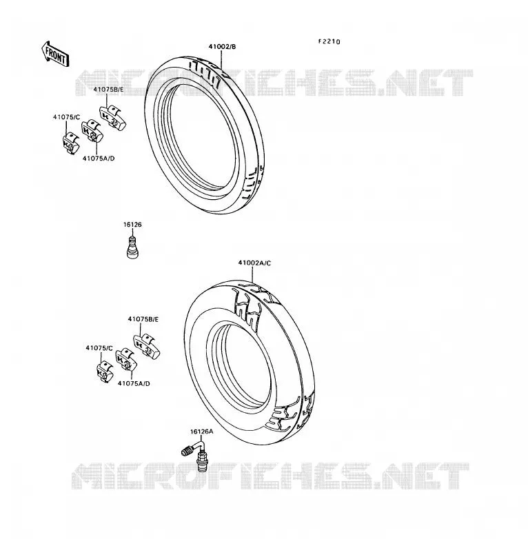 TIRES Kawasaki MOTOS 1000 1992 1000GTR  ZG1000-A7