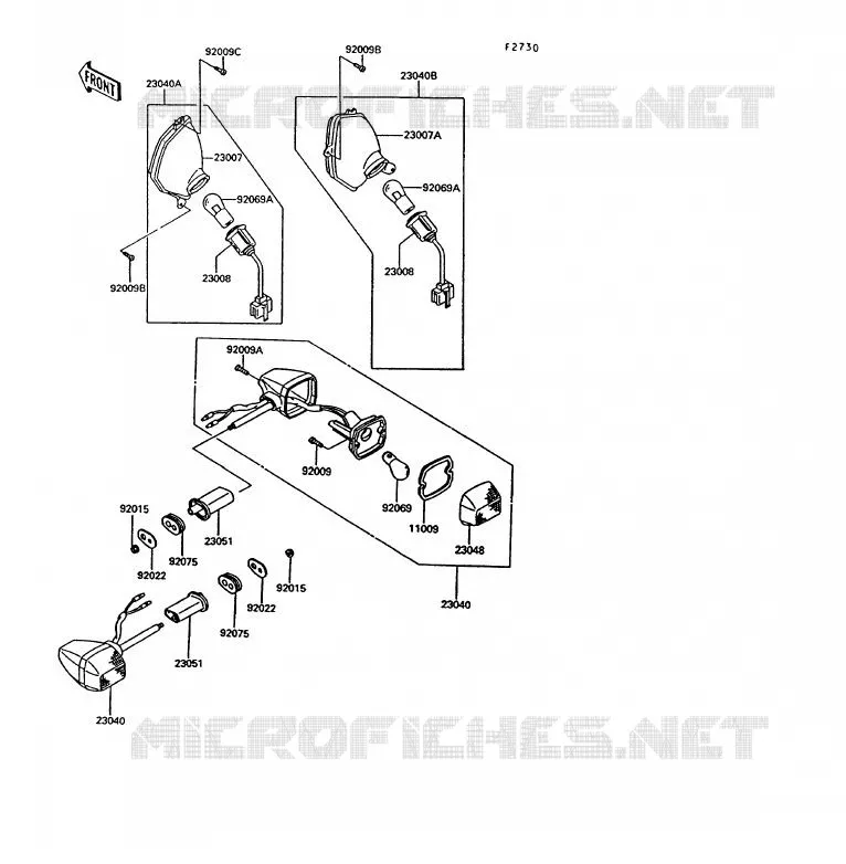 INDICATORS Kawasaki MOTOS 1000 1994 1000GTR  ZG1000-A9