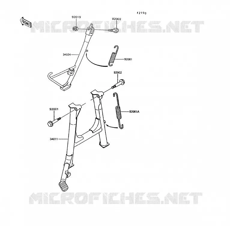 STAND Kawasaki MOTOS 1000 1994 1000GTR  ZG1000-A9