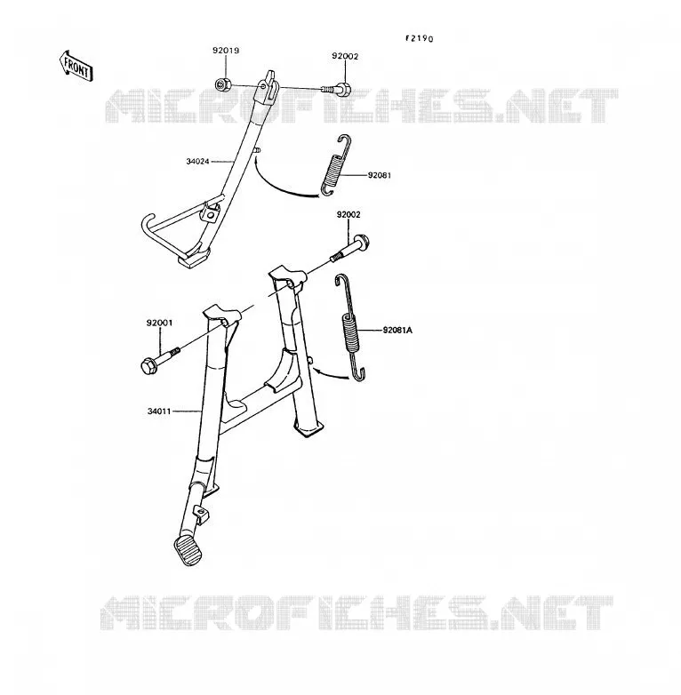 STAND Kawasaki MOTOS 1000 1994 1000GTR  ZG1000-A9