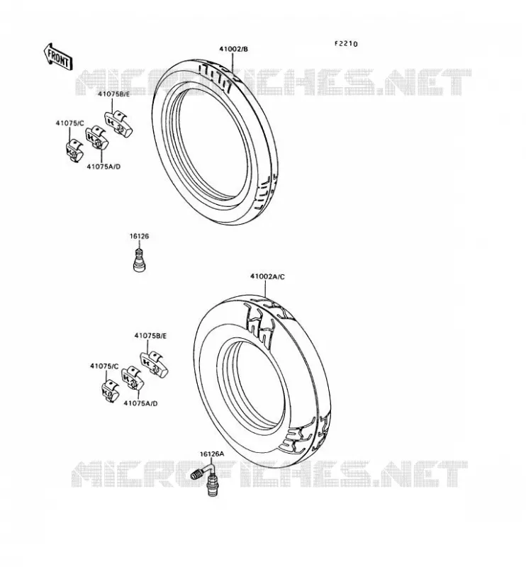 TIRES Kawasaki MOTOS 1000 1994 1000GTR  ZG1000-A9