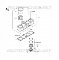 CYLINDER   PISTON  voor Kawasaki VOYAGER XII 1996