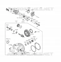DRIVE SHAFT   FINAL GEAR voor Kawasaki VOYAGER XII 1996