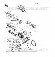 DRIVE SHAFT   FINAL GEAR voor Kawasaki VOYAGER XII 1989