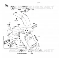 FENDER voor Kawasaki VOYAGER XII 1989