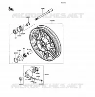 FRONT HUB voor Kawasaki VOYAGER XII 1989