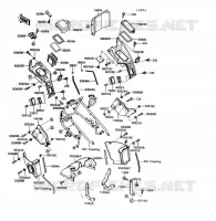 LOWER COWLING voor Kawasaki VOYAGER XII 1989