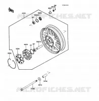 REAR HUB voor Kawasaki VOYAGER XII 1989